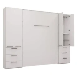 Queen Murphy Bed with Storage Units -