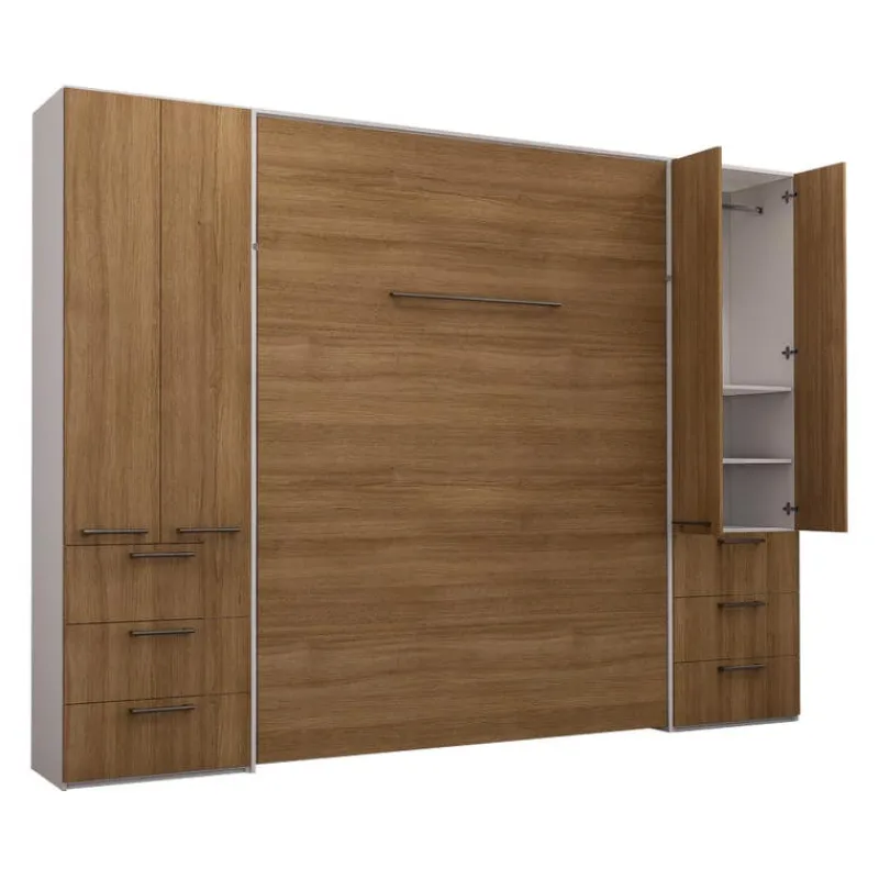 Queen Murphy Bed with Storage Units -