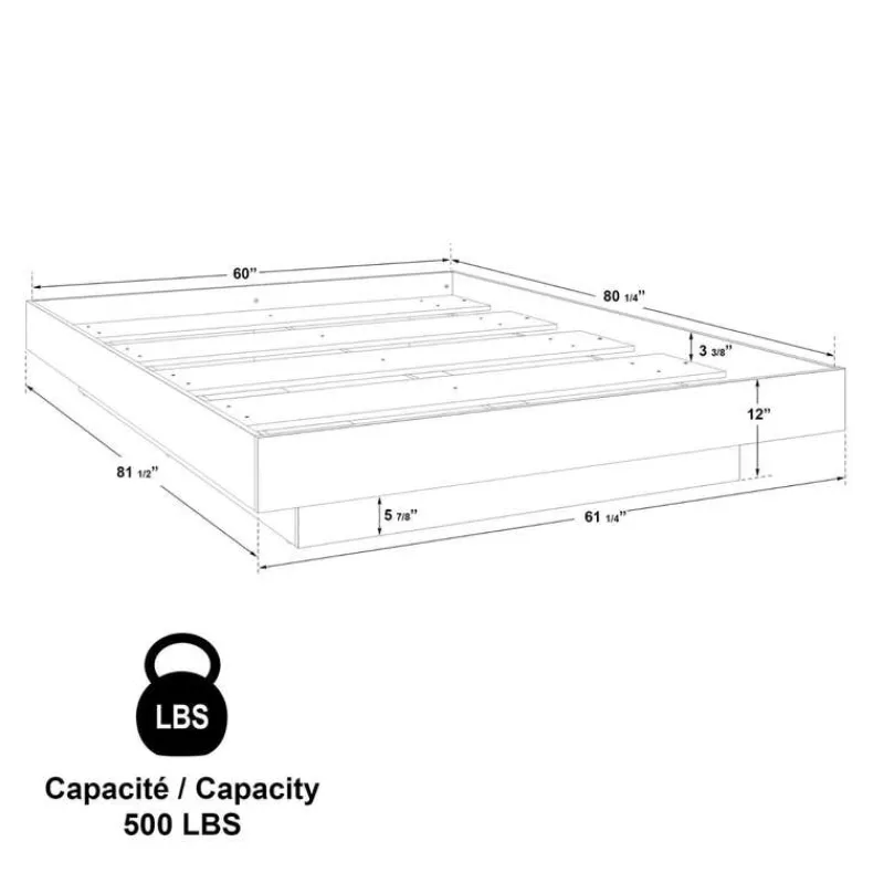 SUA-V Queen Platform Bed (60")