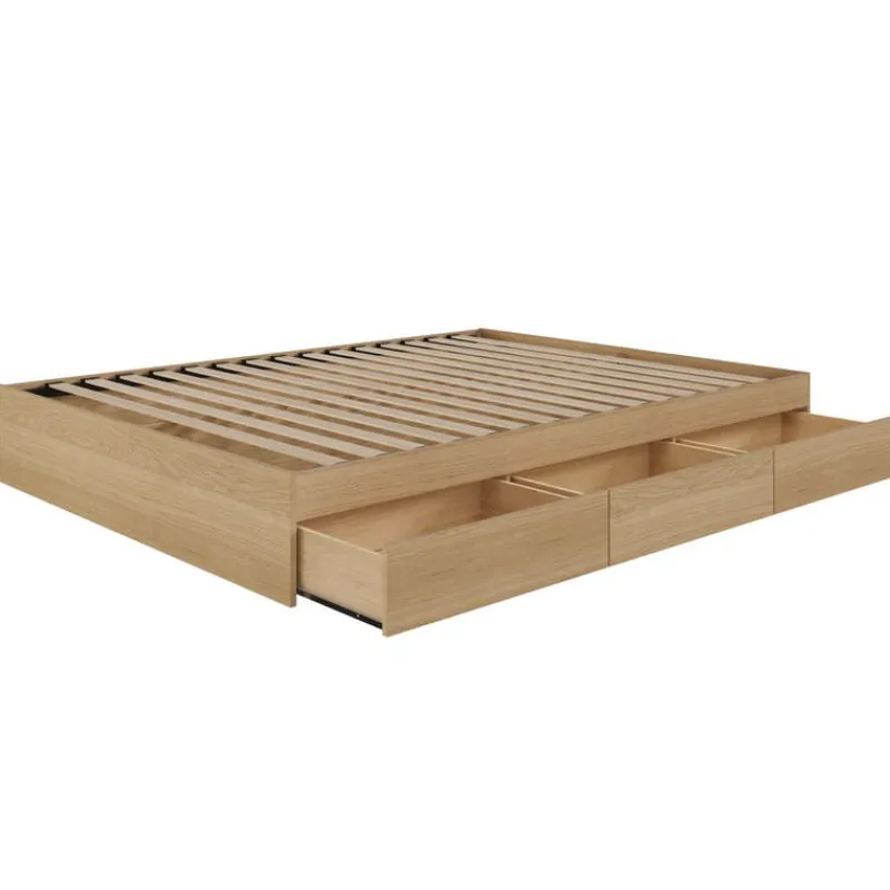 Nexera Queen Platform Bed with 3-Drawer Storage (60") -