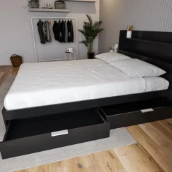 Nexera Queen Platform Bed with 2-Drawer Storage (60") -