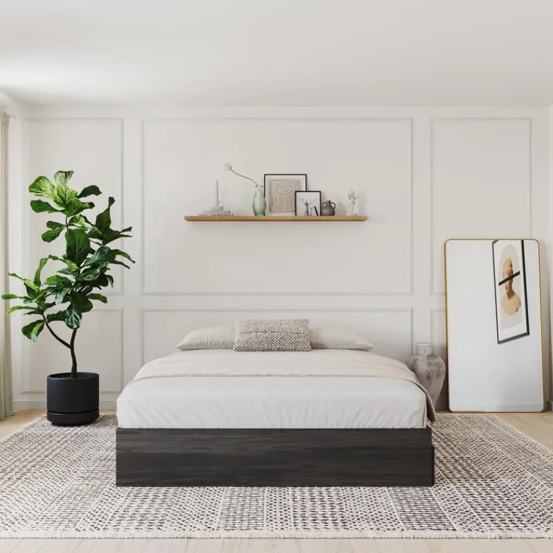 Nexera Queen Platform Bed with 3-Drawer Storage (60") -