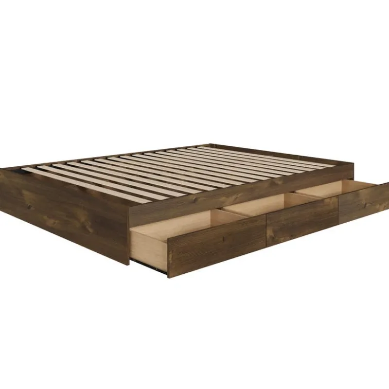 Nexera Queen Platform Bed with 3-Drawer Storage (60") -
