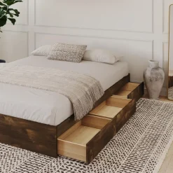 Nexera Queen Platform Bed with 3-Drawer Storage (60