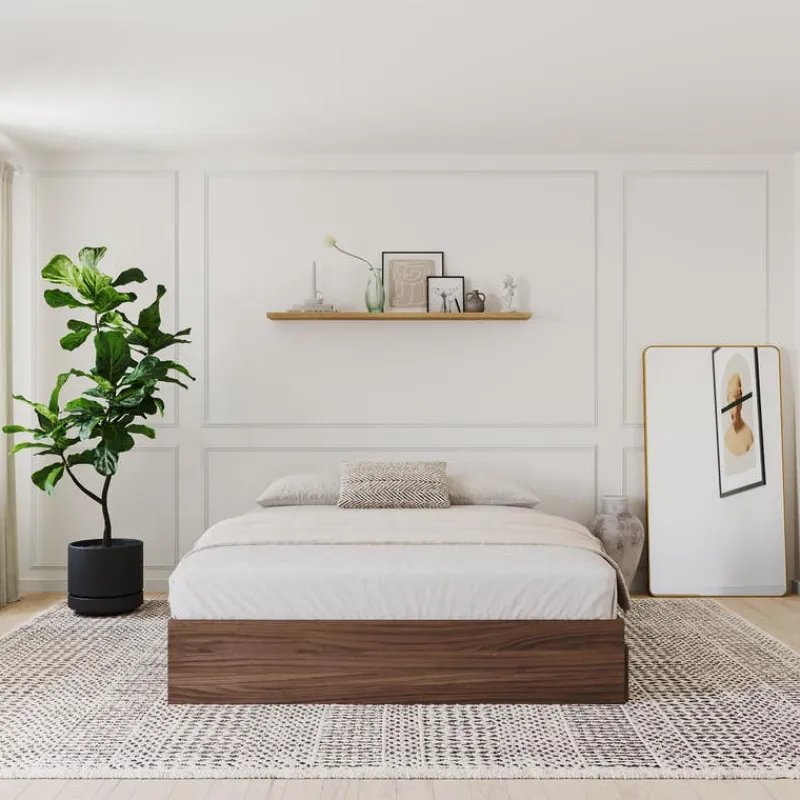 Nexera Queen Platform Bed with 3-Drawer Storage (60") -