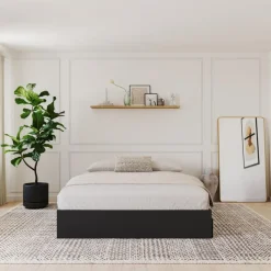Nexera Queen Platform Bed with 3-Drawer Storage (60