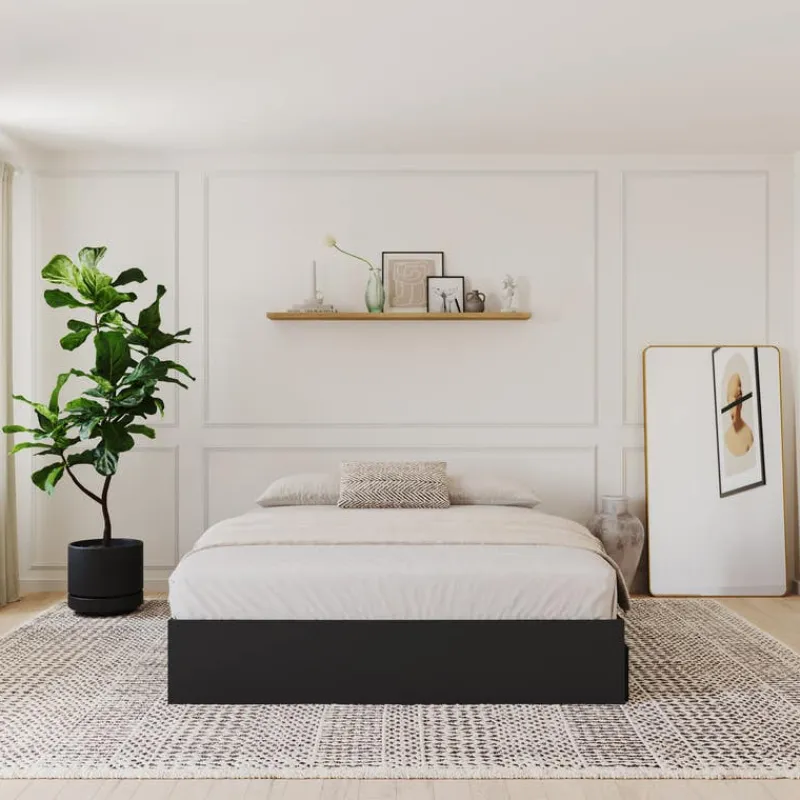 Nexera Queen Platform Bed with 3-Drawer Storage (60") -