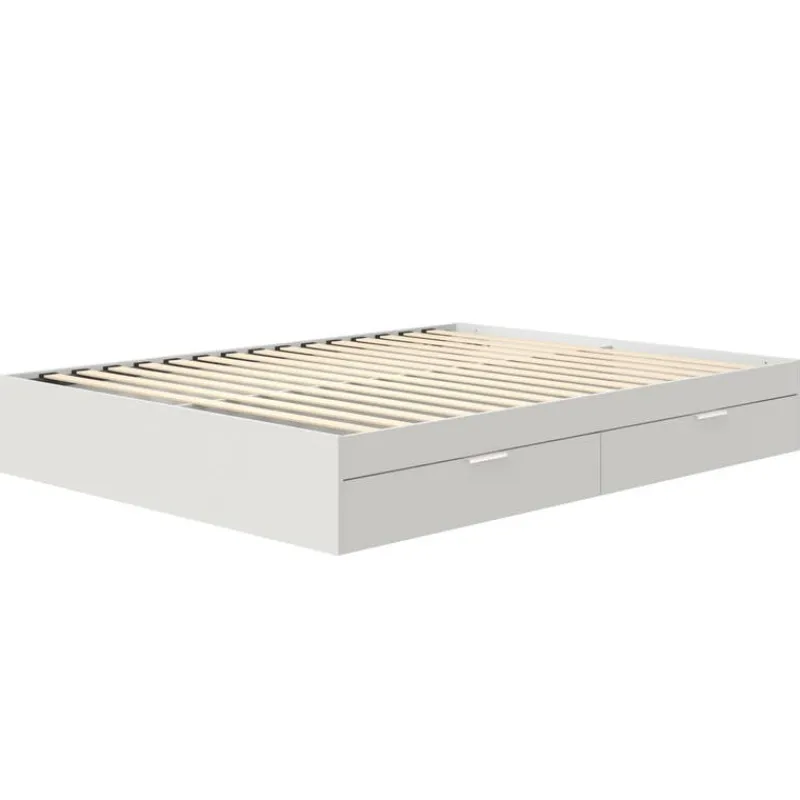 Nexera Queen Platform Bed with 2-Drawer Storage (60") -