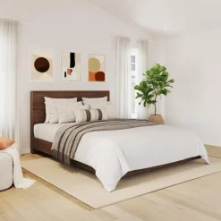 Nexera Queen Platform Bed with Headboard (60'') -