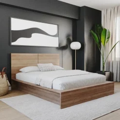 Nexera Queen Platform Bed with Headboard (60") -