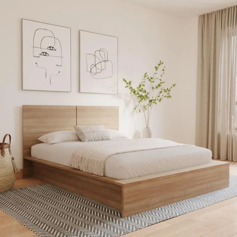 Nexera Queen Platform Bed with Headboard (60") -