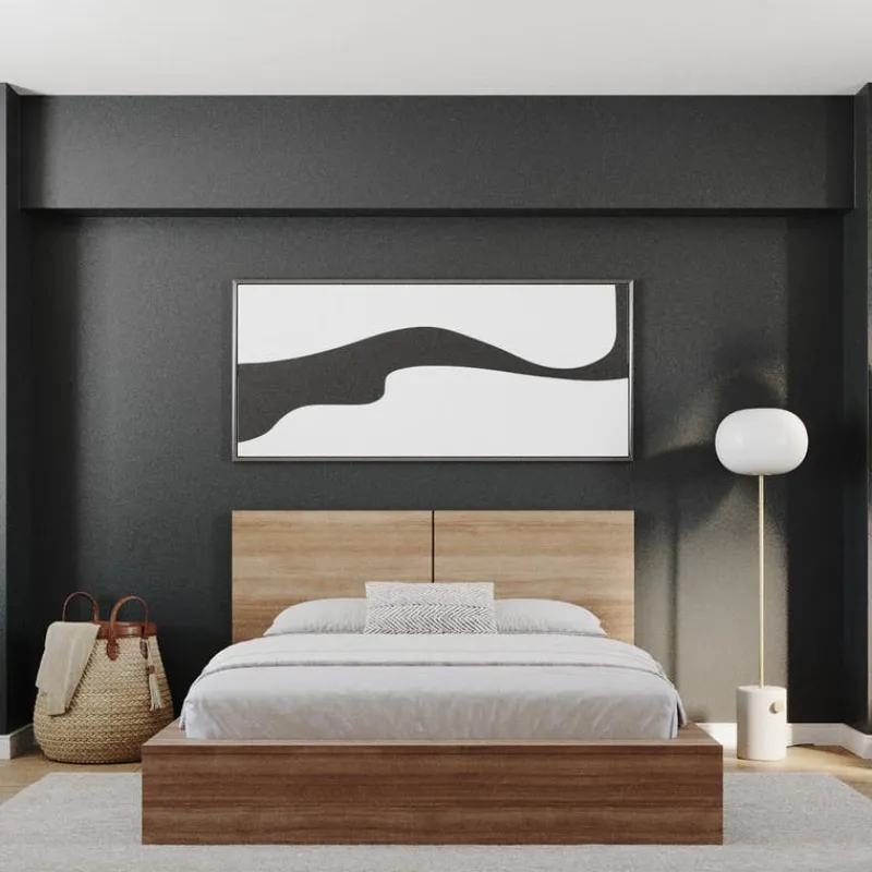 Nexera Queen Platform Bed with Headboard (60") -