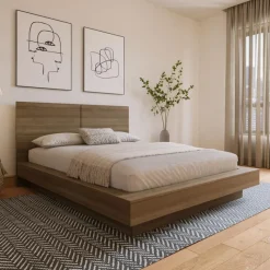 Nexera Queen Platform Bed with Headboard (60") -