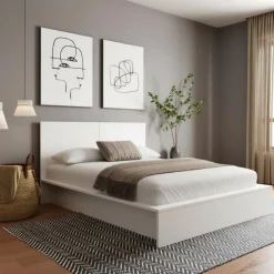 Nexera Queen Platform Bed with Headboard (60