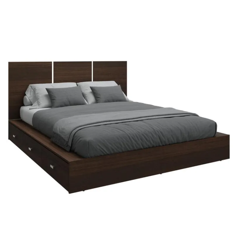 SUA-V Queen Platform Bed with Headboard (60")