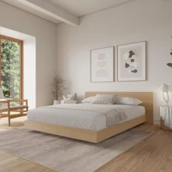 Nexera Queen Platform Bed with Headboard (60") -
