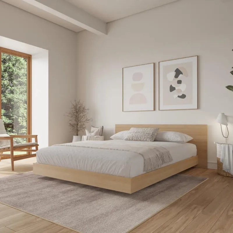 Nexera Queen Platform Bed with Headboard (60") -