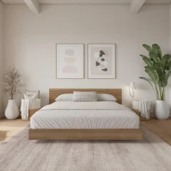 Nexera Queen Platform Bed with Headboard (60