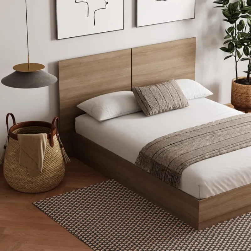 Nexera Queen Platform Bed with Headboard (60") -