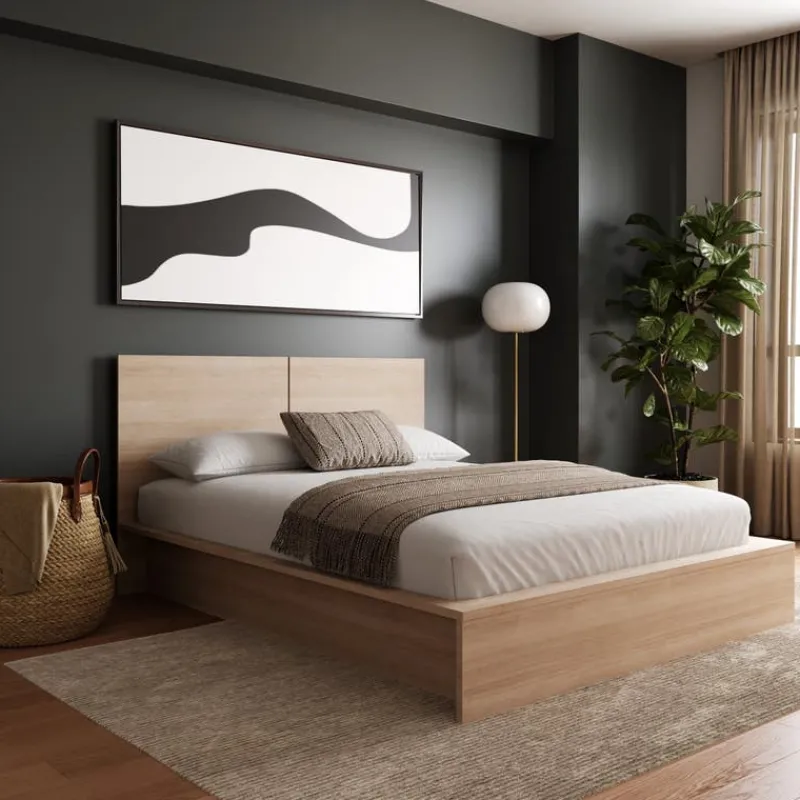 Nexera Queen Platform Bed with Headboard (60") -