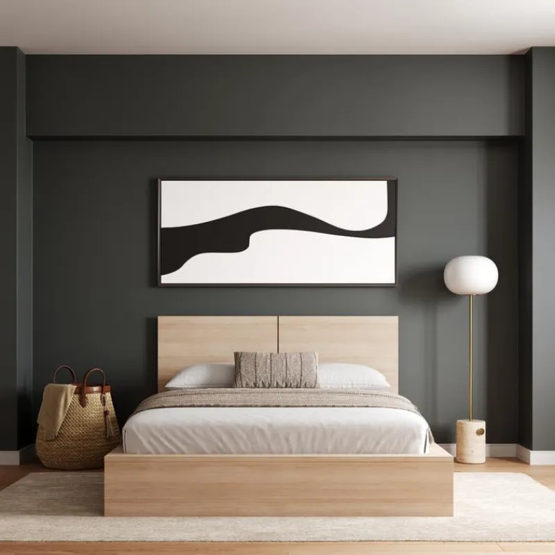 Nexera Queen Platform Bed with Headboard (60") -