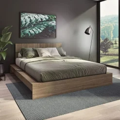 SUA-V Queen Platform Bed with Headboard (60