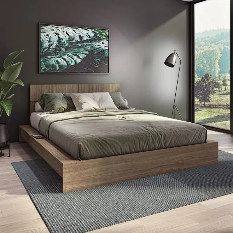SUA-V Queen Platform Bed with Headboard (60")