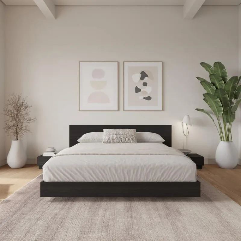 Nexera Queen Platform Bedroom Set (60") - 4 pcs -