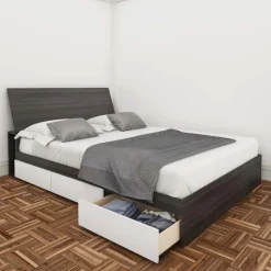 Nexera Queen Size Panel Headboard, Ebony -