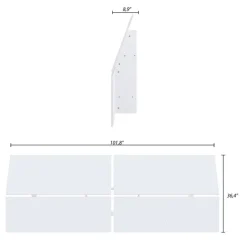 Nexera Queen Size Panoramic Panel Headboard, -