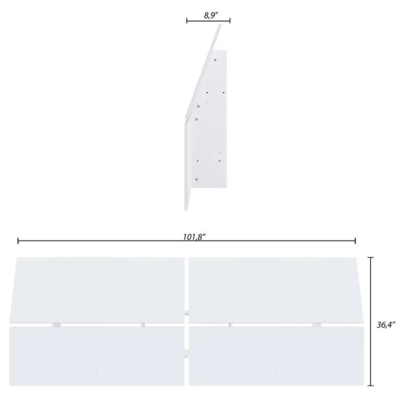 Nexera Queen Size Panoramic Panel Headboard, -