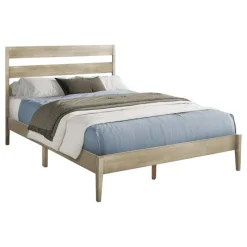Monarch Queen Solid Wood Bed with Headboard (60") -