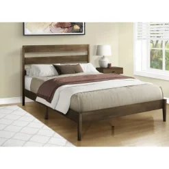 Monarch Queen Solid Wood Bed with Headboard (60
