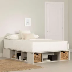 Meubles South Shore Queen Storage Bed and Baskets (60") - South Shore