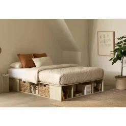 Meubles South Shore Queen Storage Bed and Baskets (60