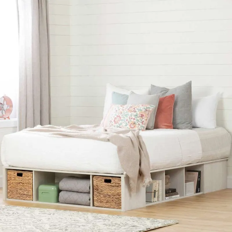 Meubles South Shore Queen Storage Bed and Baskets (60") - South Shore