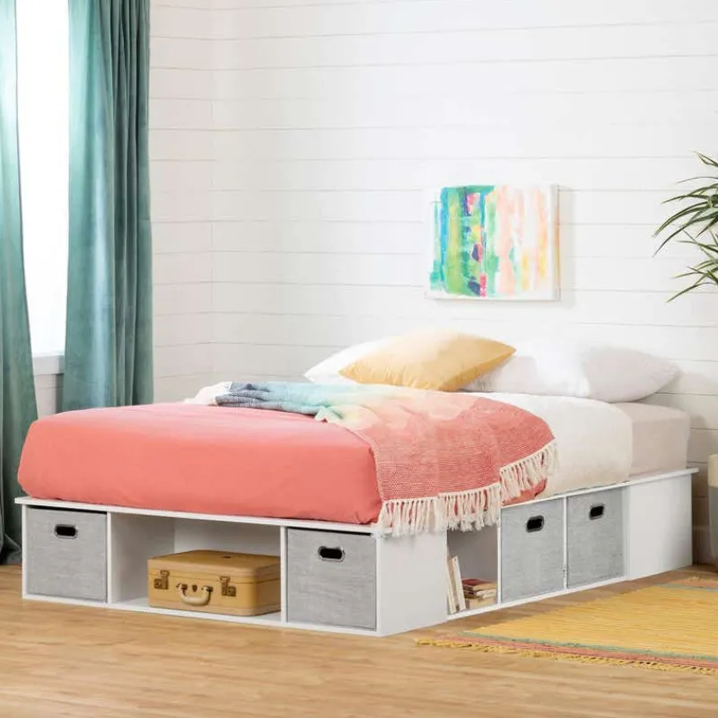 Meubles South Shore Queen Storage Bed and Baskets (60") - South Shore