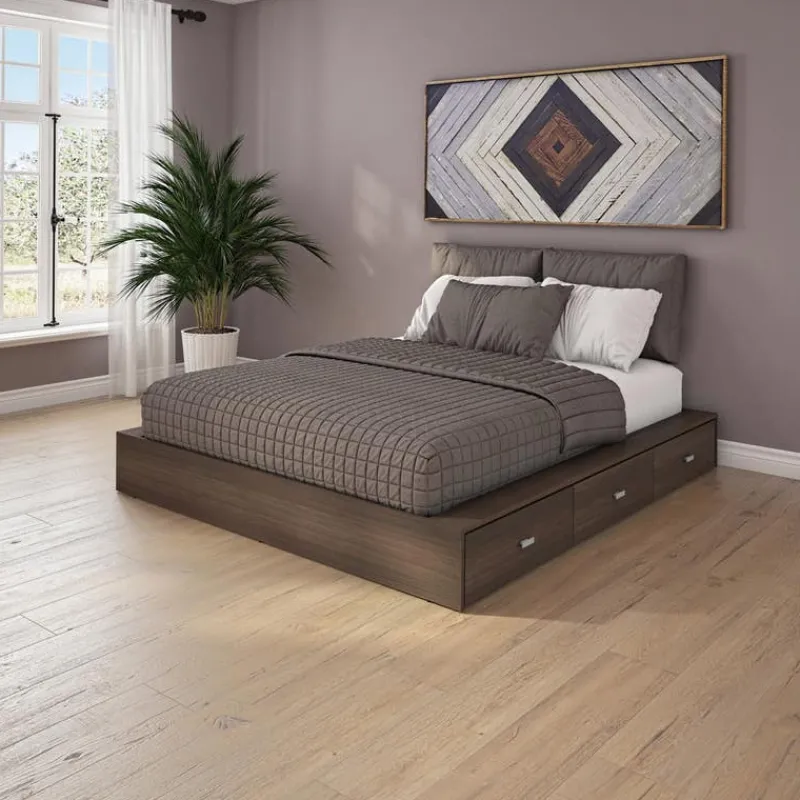 SUA-V Queen Storage Bedroom Set with 6-Drawer Storage (60") - 4 pcs