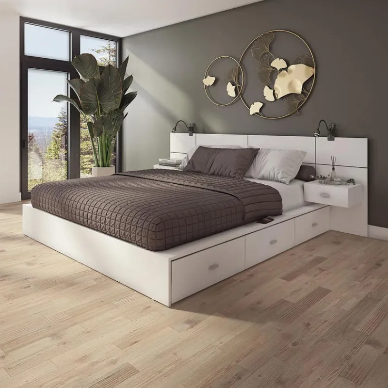 SUA-V Queen Storage Bedroom Set with 6-Drawer Storage (60") - 4 pcs