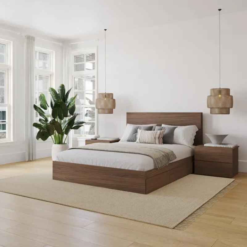 Nexera Queen Storage Bedroom Set (60") - 4 pcs -