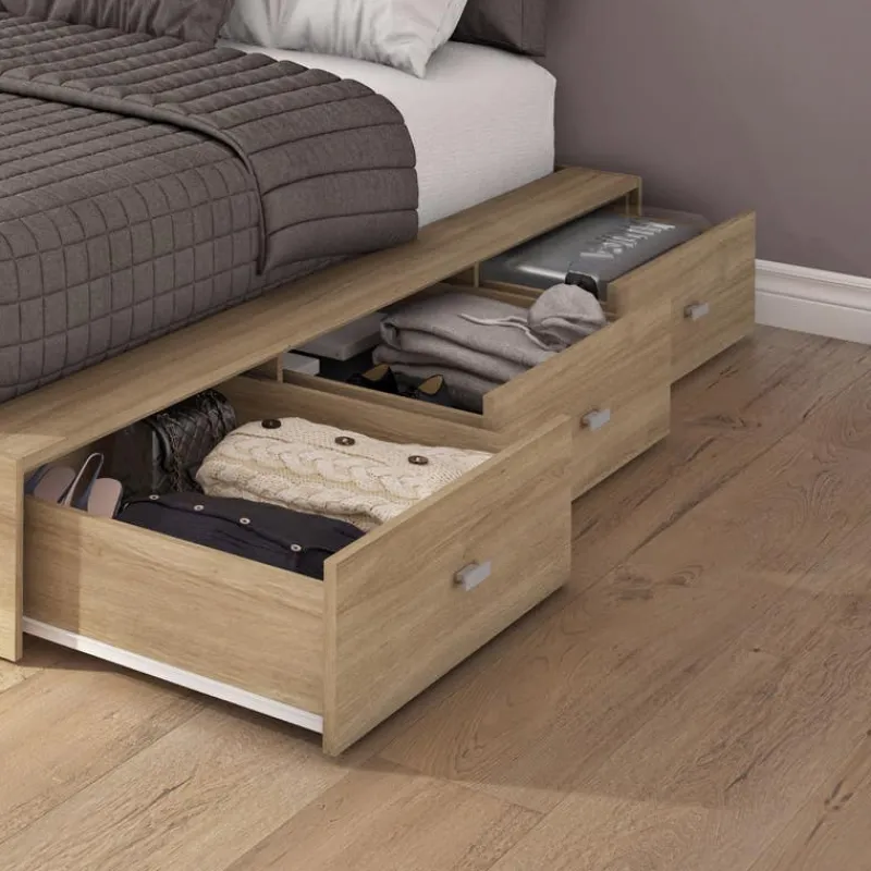 SUA-V Queen Storage Bedroom Set with 6-Drawer Storage (60") - 4 pcs