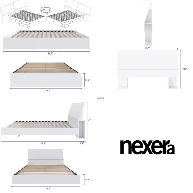 Nexera Queen Storage Bedroom Set (60") - 3 pcs -
