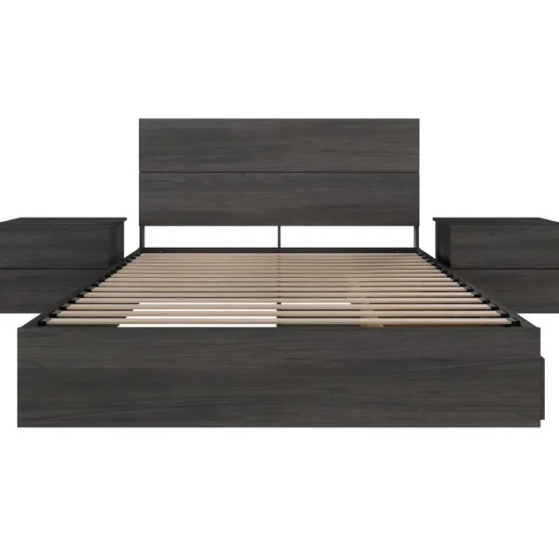 Nexera Queen Storage Bedroom Set (60") - 4 pcs -