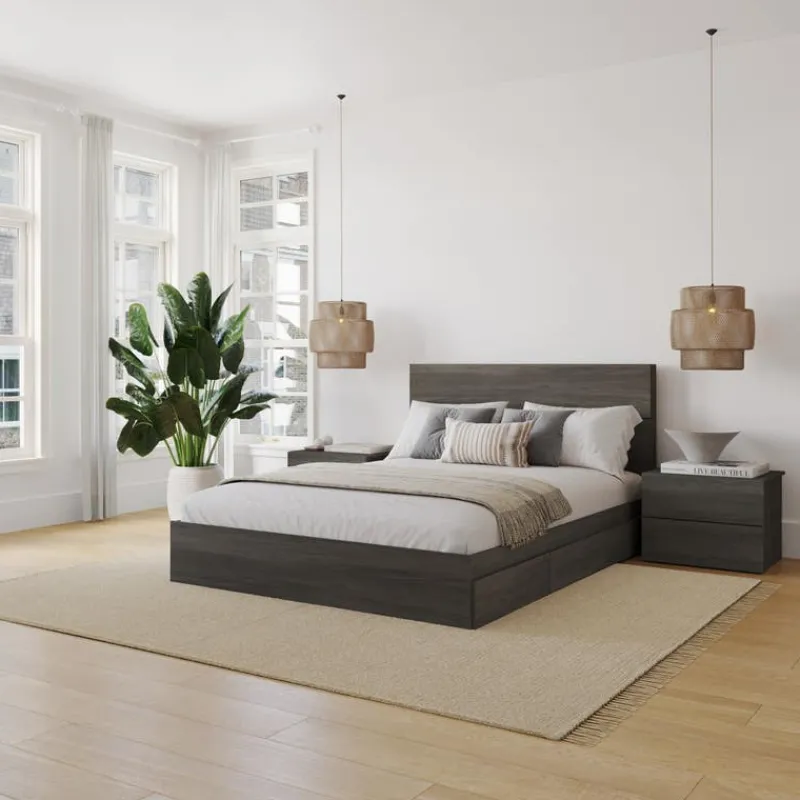 Nexera Queen Storage Bedroom Set (60") - 4 pcs -