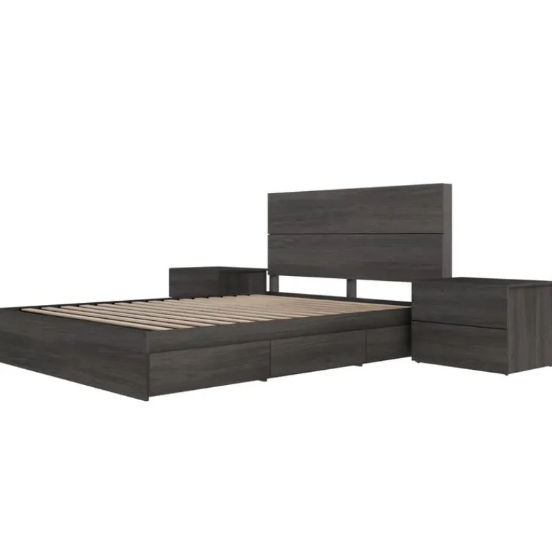Nexera Queen Storage Bedroom Set (60") - 4 pcs -