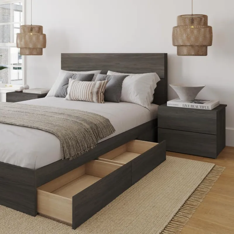 Nexera Queen Storage Bedroom Set (60") - 4 pcs -