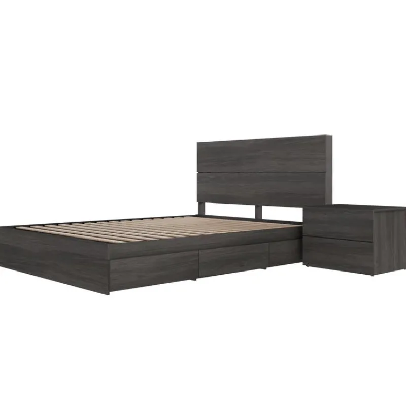 Nexera Queen Storage Bedroom Set (60") - 3 pcs -