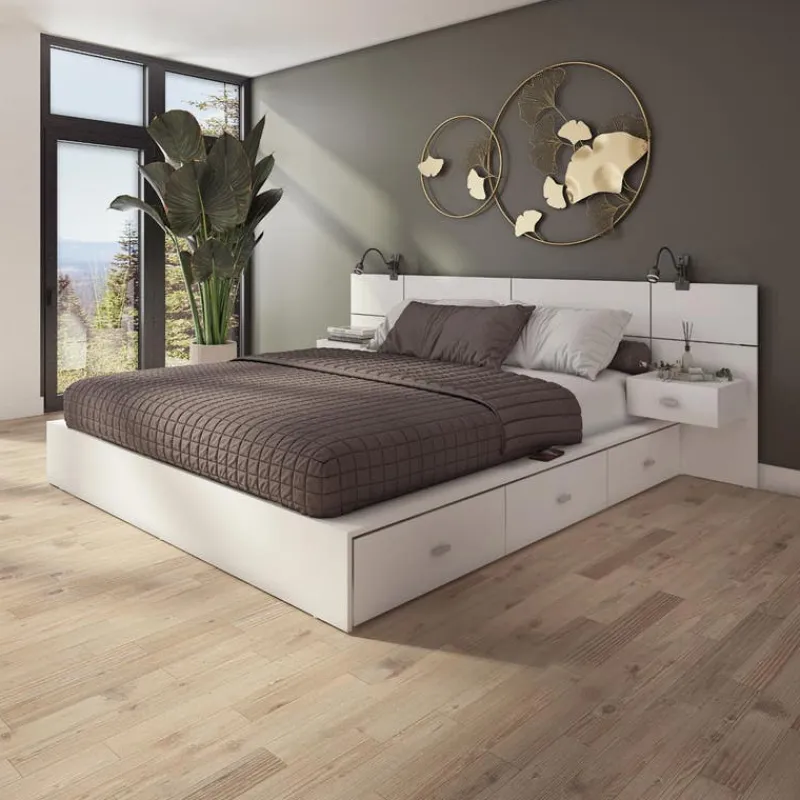 SUA-V Queen Storage Bedroom Set with 6-Drawer Storage (60") - 4 pcs