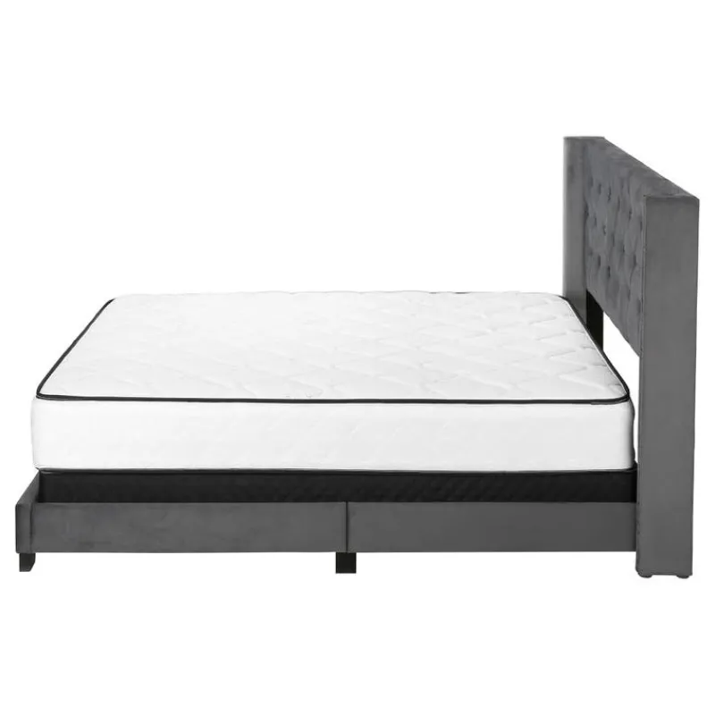 Monarch Queen Velvet Bed with Headboard (60") -
