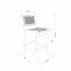 Meubles South Shore RATTAN BAR STOOL, SET OF 2 - South Shore